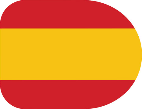 Simple rounded icon of the national flag of spain