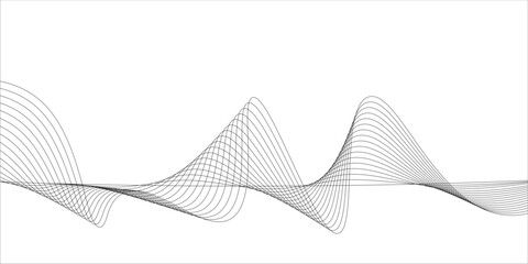 Abstract vector background with black wavy lines. EPS10