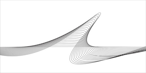 Abstract vector background with black wavy lines. EPS10