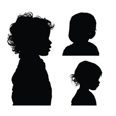 vector silhouettes of children