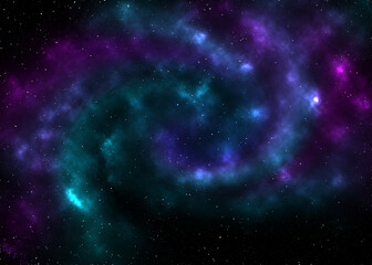 Fototapeta premium Stars in space shine so bright on colorful galaxy space nebula background, Universe background