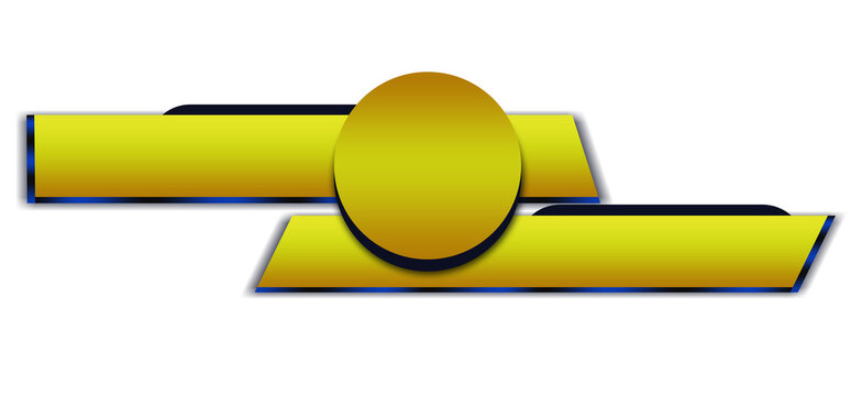  Yellow Lower Third Banner Template, News Lower Third Graphic with Abstract Circle Design