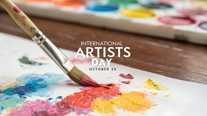 Obraz premium artistic paintbrush world design