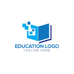 Fototapeta premium Pencil and Graduation Cap Logo for Education Brand