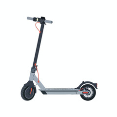 Modern Electric Scooter with Red Accents