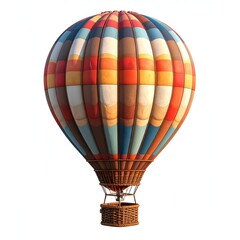 Naklejka premium Colorful Hot Air Balloon Floating in the Sky on a Sunny Day.
