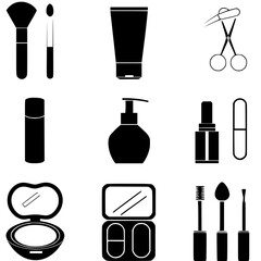 set of cosmetic icons