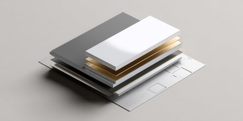 Elegant Layered Design with Gold and Silver Elements