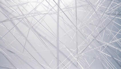 Obraz premium Complex white geometric pattern with interconnected lines and shapes creating a visually striking design