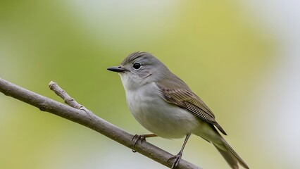 Obraz premium A tiny bird watches from a branch, a silent guardian of nature's delicate balance, where the promise of life springs from seed and fertile soil, sustaining ecosystems