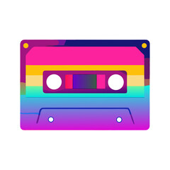 Fototapeta premium Retro cassette tape illustration
