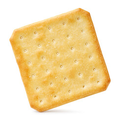 Fototapeta premium Square cracker stands on a white background. Isolated