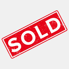 red vector rubber sold stamps design