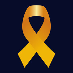 yellow awareness ribbon