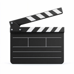 Fototapeta premium Film clapper board on a plain background for video production