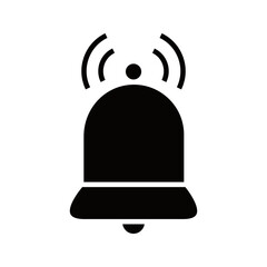 Notification Bell Alert Solid Vector Icon