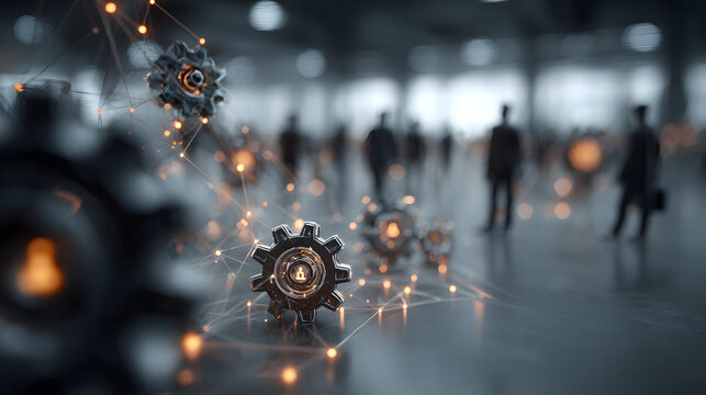 AI automation streamlines business process management workflow integration resource planning enterprise software enabling efficient data transfer system flow optimization