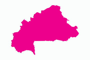 Fototapeta premium Vector graphic artwork suitable for print and web containing flat detailed map of BURKINA FASO
