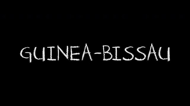 Guinea bissau country name revealing animation