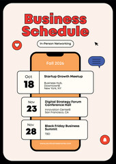 Event Release Calendar Poster Template