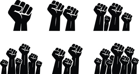 Fist Hand Silhouette Pack &ndash; Multiple Arm Poses