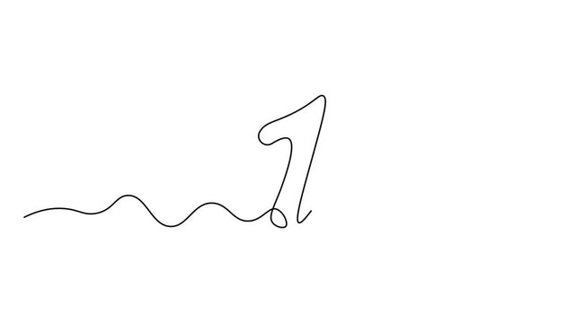 1 number line animation. Number sign animation