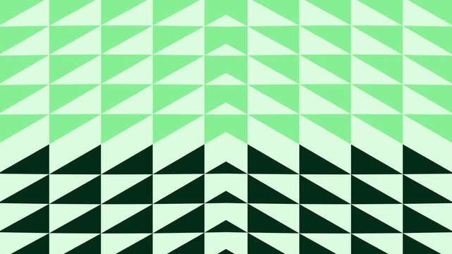 Geometric Pattern of Green Triangles Abstract Background.