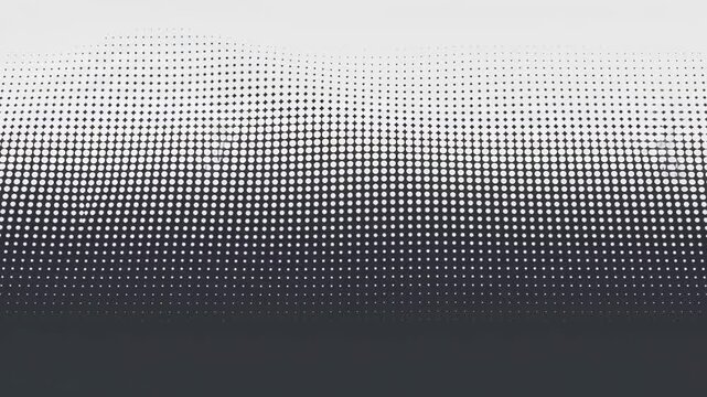 Gradient halftone dots pattern on white to black background