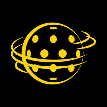 Spinning pickleball icon