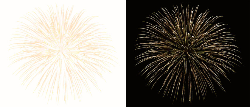 Glowing firework and sparkling light burst on transparent background. Realistic PNG overlay perfect for New Year, wedding, or holiday celebration designs overlay explosion