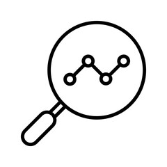 Analytics Search Vector Icon for Data Analysis
