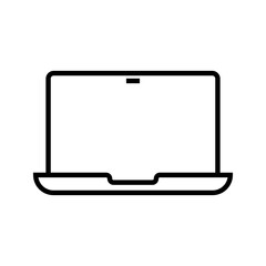 Laptop Computer Vector Icon for Technology and Work