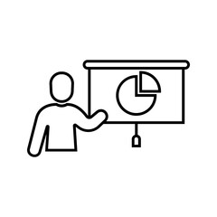 Business Presentation Analytics Vector Icon for Data Analysis
