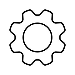 Settings Gear Vector Icon for Configuration and System Control