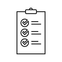 Checklist Clipboard Vector Icon &ndash; Task List and Approval Symbol