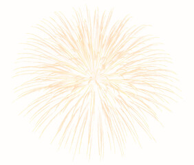 Obraz premium Golden fireworks texture with fine lines. Isolated PNG illustration with a transparent background. Designed for overlays, montages, and textures. Festive fireworks concept.