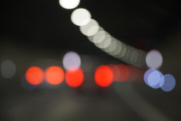 Abstract background of blurred night lights