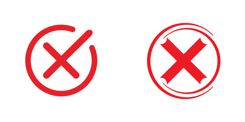Obraz premium Red cross mark symbols with different styles isolated on transparent background