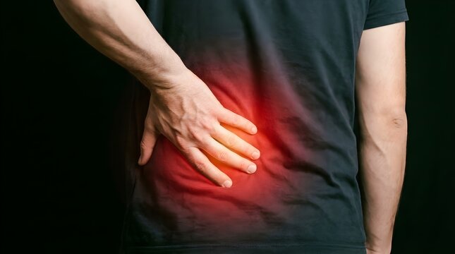 Tennis Elbow Close-Up with Heat Map Highlighting Inflammation