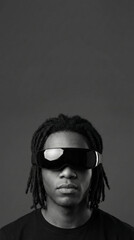Man dreadlocks sunglasses black portrait