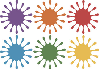 Colorful Paint Splatter Vector Set &ndash; Bright Artistic Background Elements