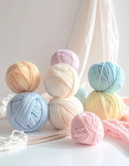 H&auml;kelgarn in Pastellfarben