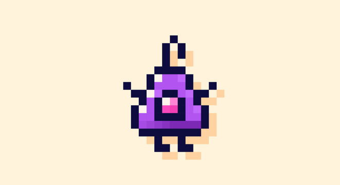 Pixel art color funny occupant. 