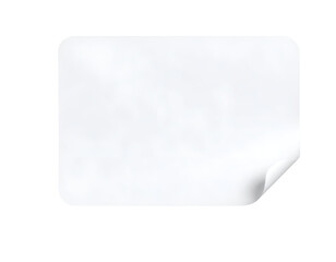 Blank Canvas: A simple, isolated sheet of paper with a curled corner. A versatile and adaptable image, ideal for a wide range of creative and business applications.