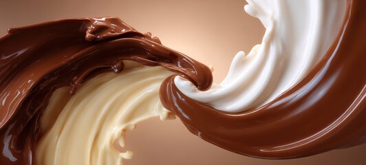The Chocolate and Milk Swirl Creating a Creamy Twisting Splash of Indulgent Dessert