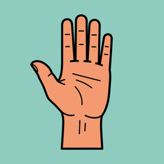 Obraz premium Hand Gesture Illustration Isolated Background.