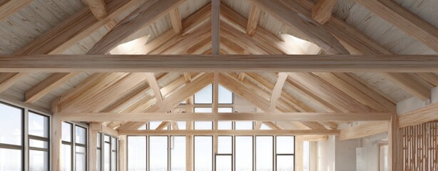 The Wooden Beamed Vaulted Ceiling Illuminating a Bright Modern Open Plan Living Space