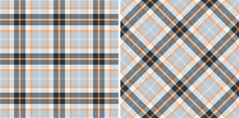 Grey seamless tartan plaid texture for textile, fabrics, print, wallpaper, garment, scarf, blanket, clothing, and background. Scottish check multicolor vector illustration.