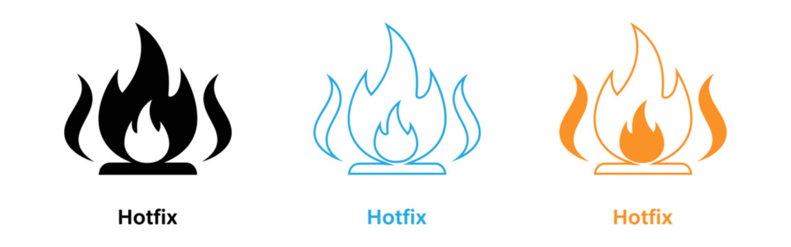 Hotfix flame logos
