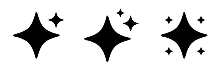 Sparkle star icon set. simple ai star burst symbol sign. Vector © Hendra Susanto0311